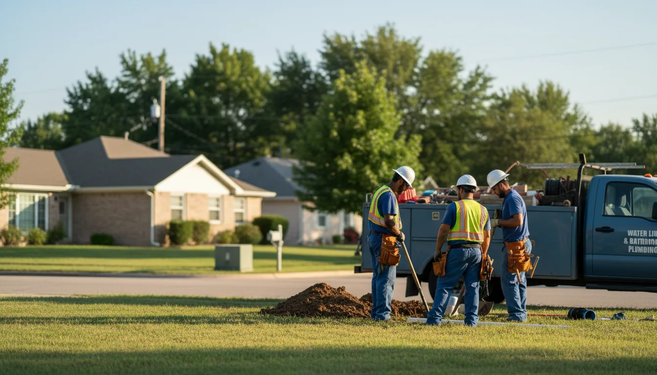 Residential water line and bathroom plumbing service in Fernwood, MS